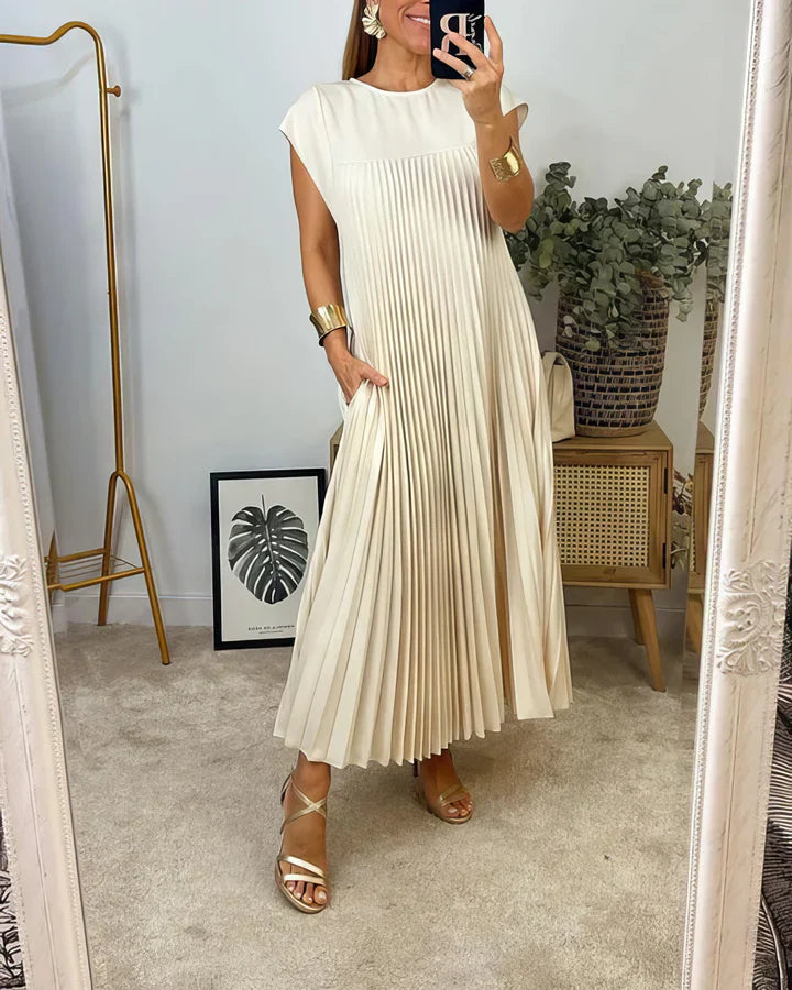 VESTIDO PLISADO - SENCILLO SIN MANGAS