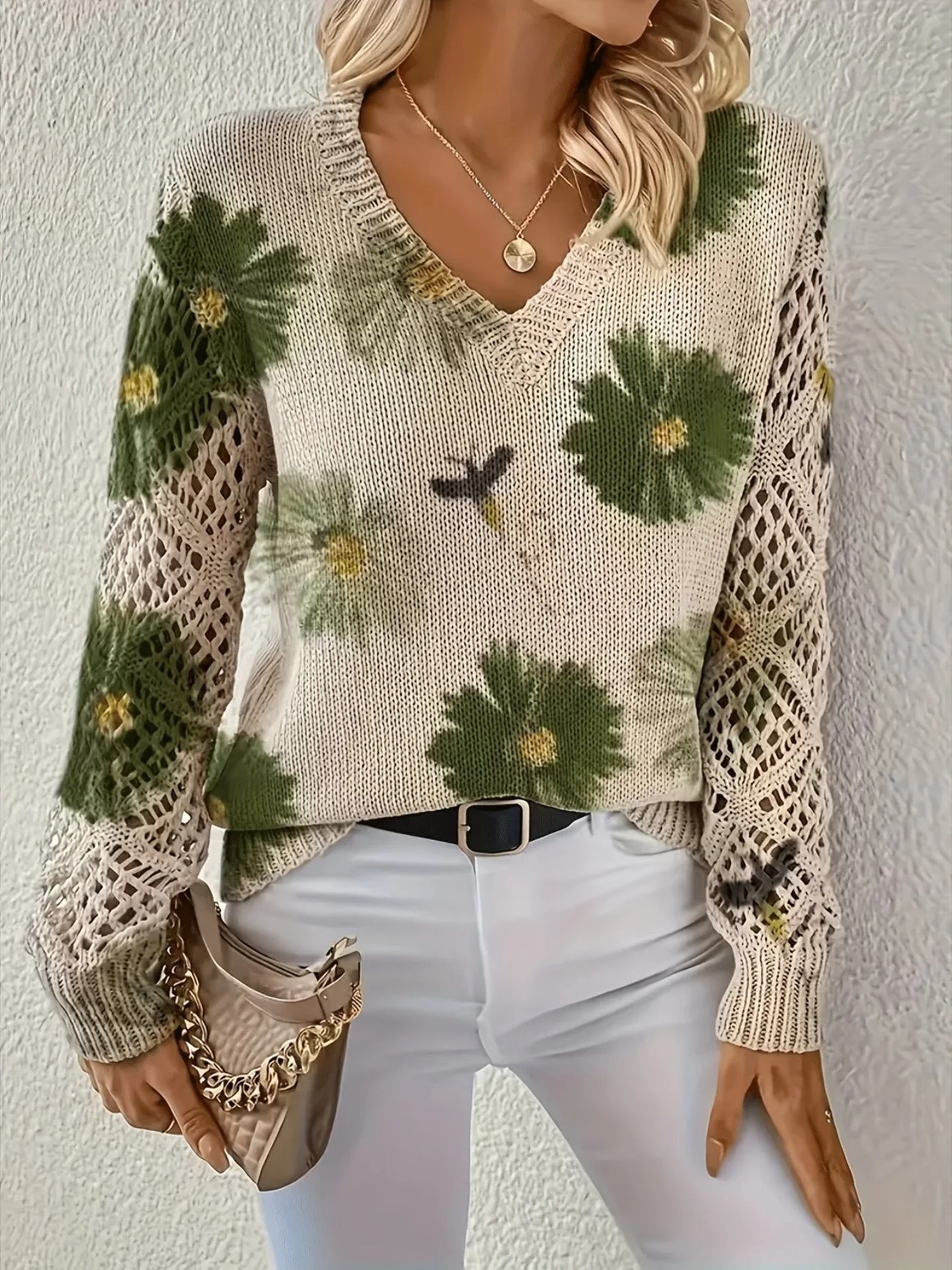Jersey de punto en V