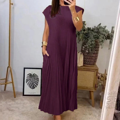 VESTIDO PLISADO - SENCILLO SIN MANGAS