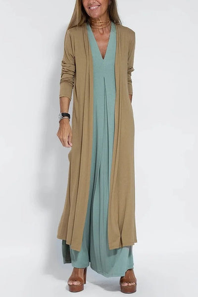 VESTIDO LARGO ELEGANTE + CARDIGAN DE REGALO