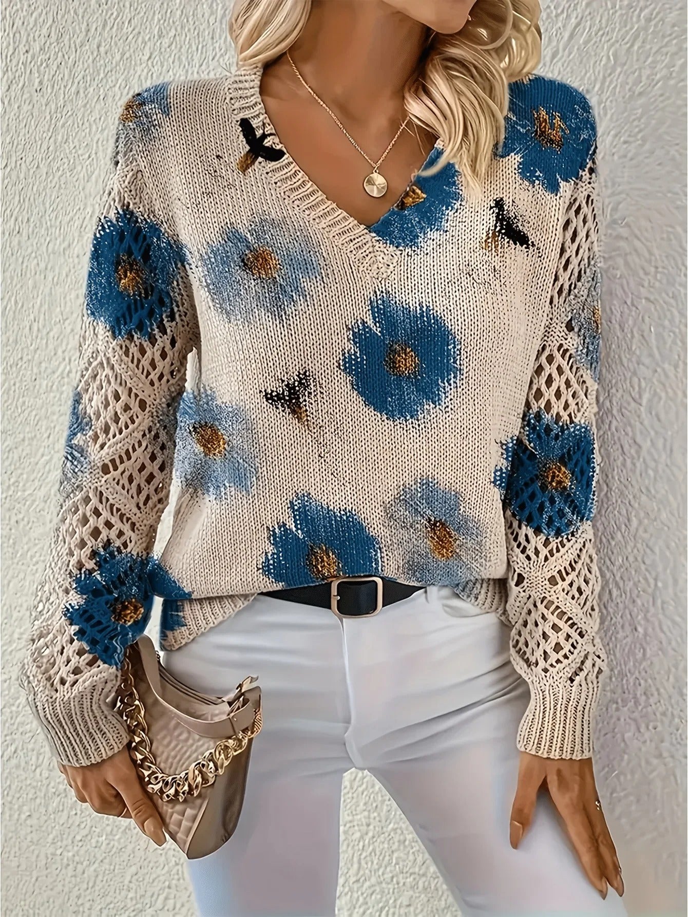 Jersey de punto en V