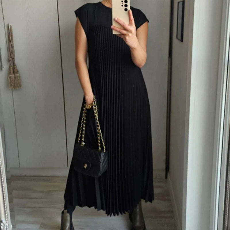 VESTIDO PLISADO - SENCILLO SIN MANGAS