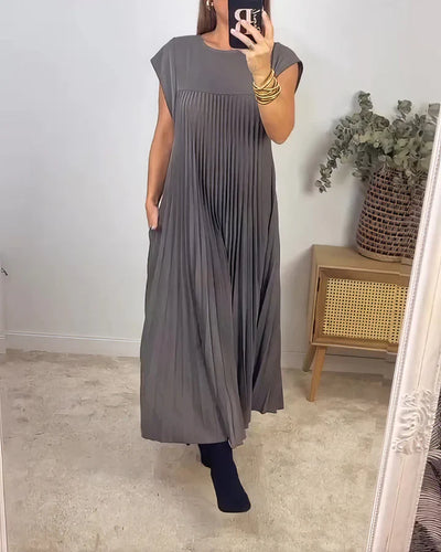VESTIDO PLISADO - SENCILLO SIN MANGAS