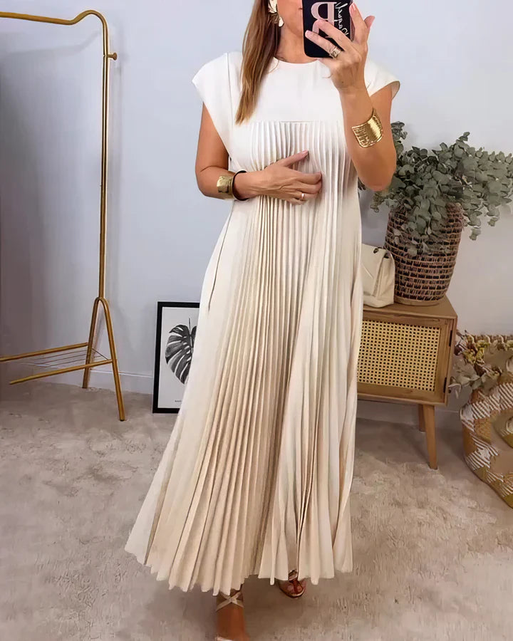 VESTIDO PLISADO - SENCILLO SIN MANGAS