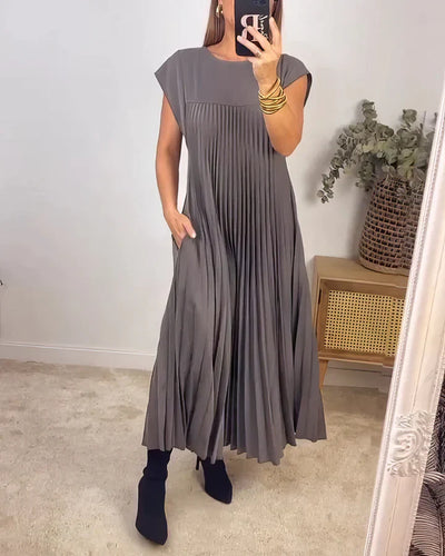 VESTIDO PLISADO - SENCILLO SIN MANGAS